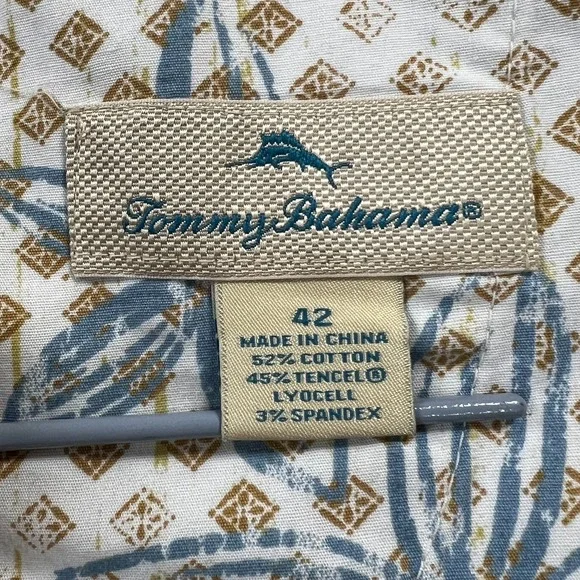 Tommy Bahama Chino Shorts Mens 42 Khaki Tan Tencel Cotton Stretch Casual Summer - Picture 6 of 13